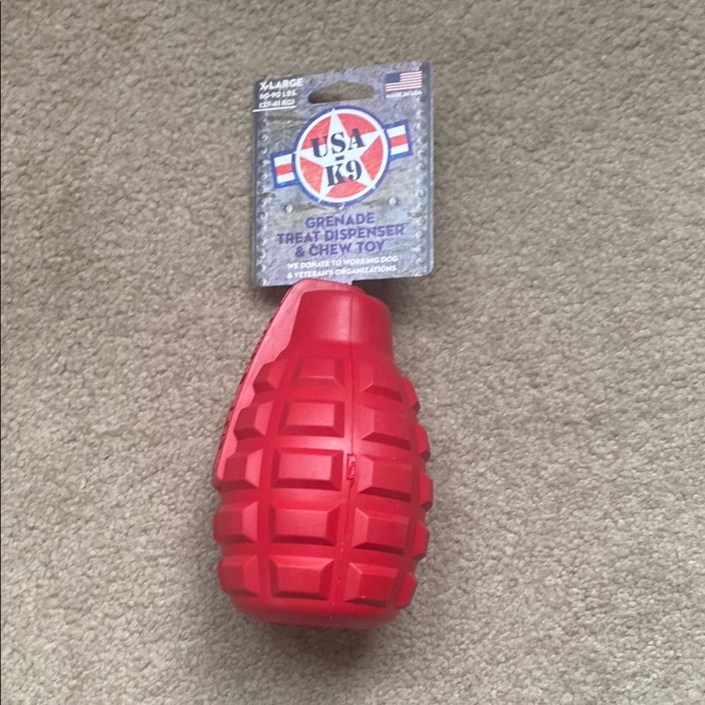 Red Grenade Dog Chew Toy